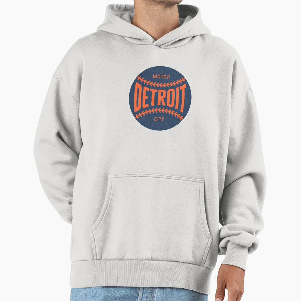 Detroit Baseball Ball Stitching Nickname Hoodie - Novelty Apparel Men Women - T-Shirt, Sweatshirt, Hoodie