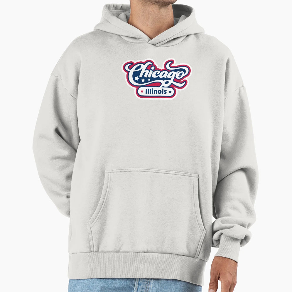 Chicago Illinois Hoodie - Fun Novelty Design for Adults - T-Shirt, Sweatshirt, Hoodie