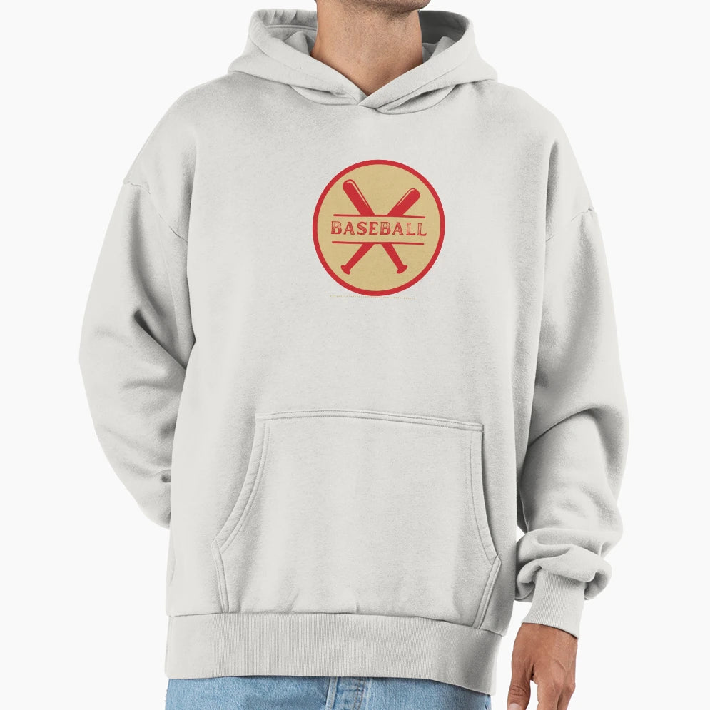 Baseball Red Hoodie - Casual Everyday Wear Unisex - T-Shirt, Sweatshirt, Hoodie