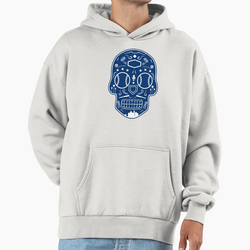 Los Angeles Baseball Sugar Skull Hoodie - Casual Everyday Wear Men Women - T-Shirt, Sweatshirt, Hoodie