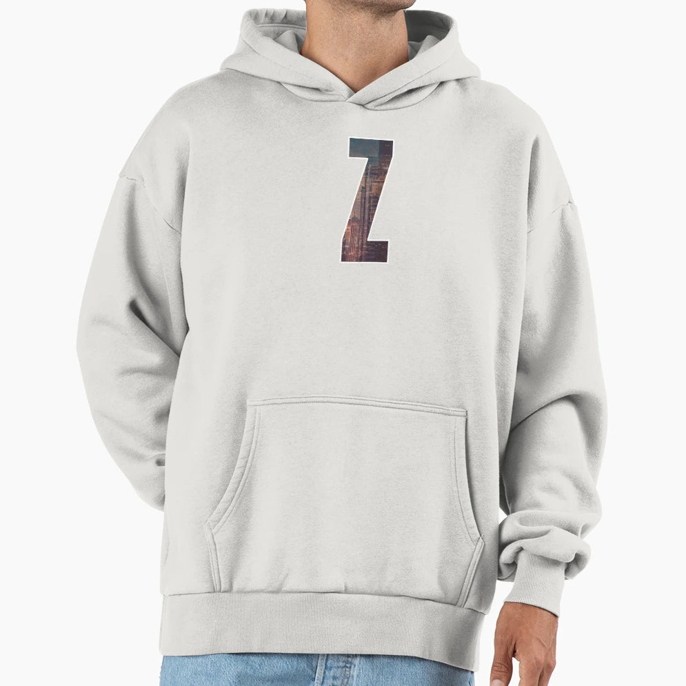 Letter Z City Art Hoodie - Fun Novelty Design Men Women - T-Shirt, Sweatshirt, Hoodie