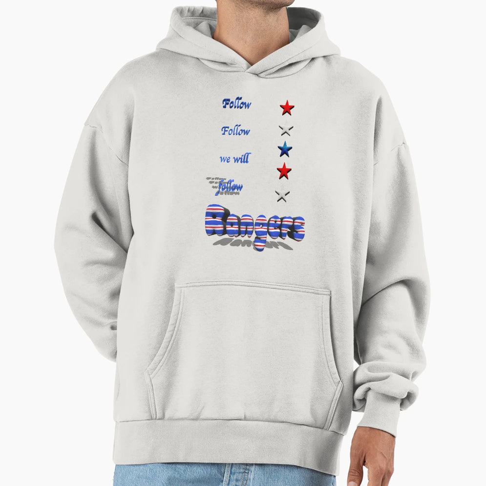 Rangers Follow Follo Hoodie - Minimalist Print Unisex - T-Shirt, Sweatshirt, Hoodie