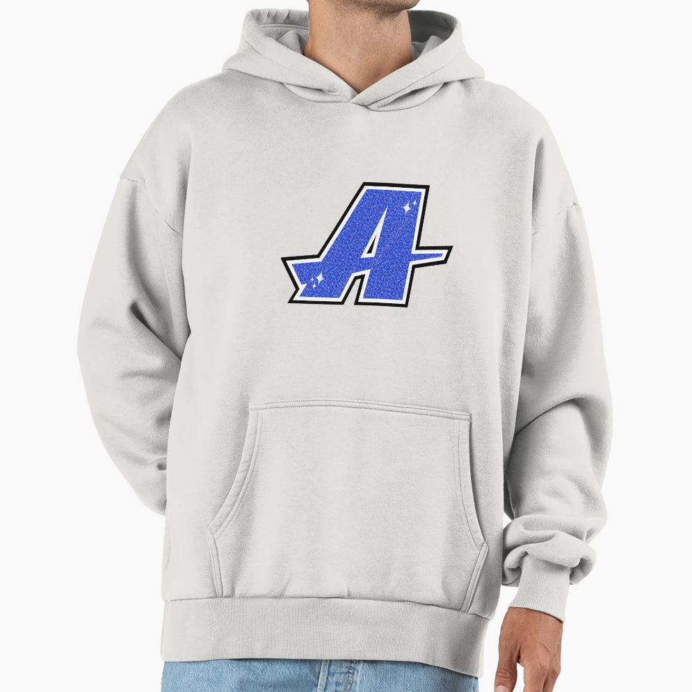 Sparkly Assumption College Letter Hoodie - Trendy Graphic Unisex - T-Shirt, Sweatshirt, Hoodie