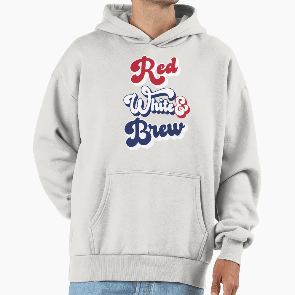 Red White Brew Hoodie - Casual Everyday Wear Men Women - T-Shirt, Sweatshirt, Hoodie