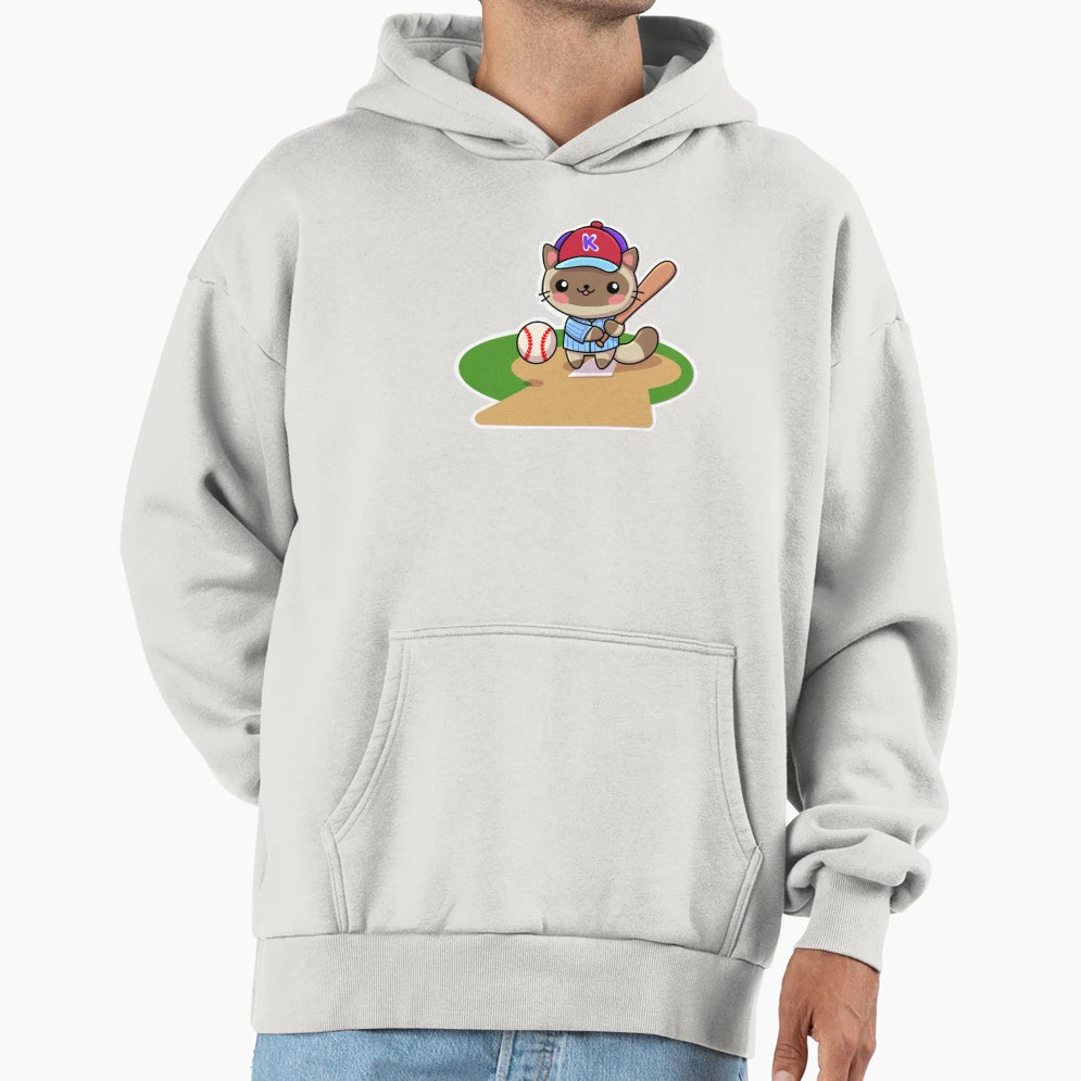 4 Baseball Cat Hoodie - Aesthetic Graphic for Adults - T-Shirt, Sweatshirt, Hoodie
