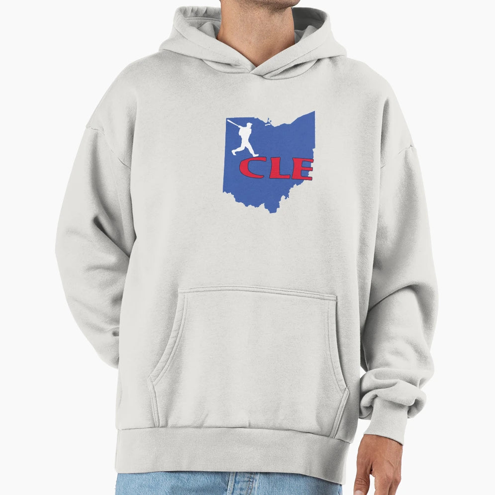 Distressed Cleveland Baseball Baseball Hoodie - Novelty Apparel Men Women - T-Shirt, Sweatshirt, Hoodie