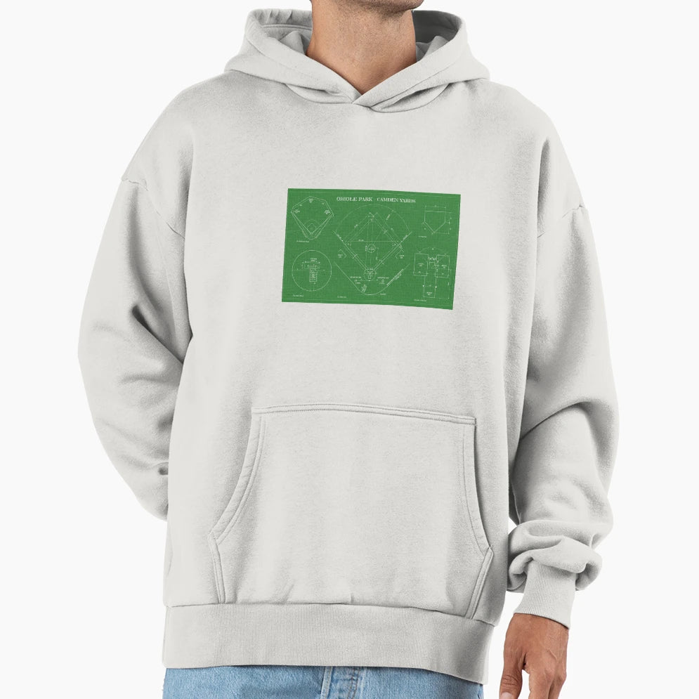 Baseball Field Oriole Park Camden Yards Hoodie - Graphic Print Men Women - T-Shirt, Sweatshirt, Hoodie