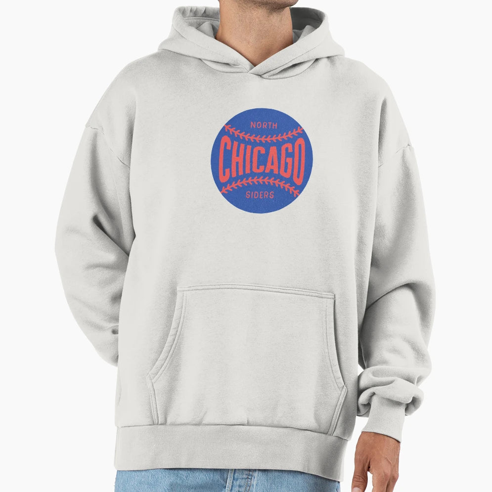 Chicago Baseball Ball Stitching Nickname Hoodie - Trendy Graphic Men Women - T-Shirt, Sweatshirt, Hoodie