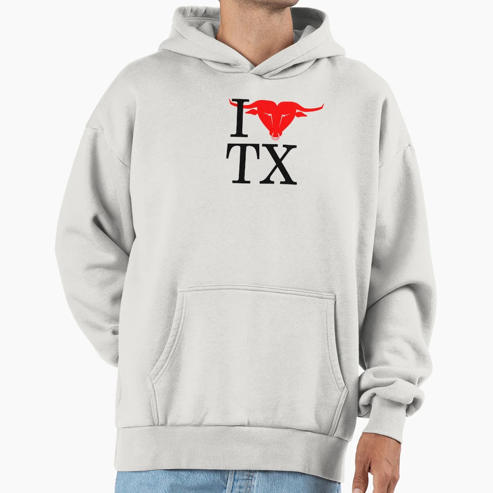 I Heart Tx I Love Texas Iconic Hoodie - Aesthetic Graphic for Adults - T-Shirt, Sweatshirt, Hoodie