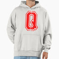 Big Red Letter Q Hoodie - Trendy Graphic for Adults - T-Shirt, Sweatshirt, Hoodie