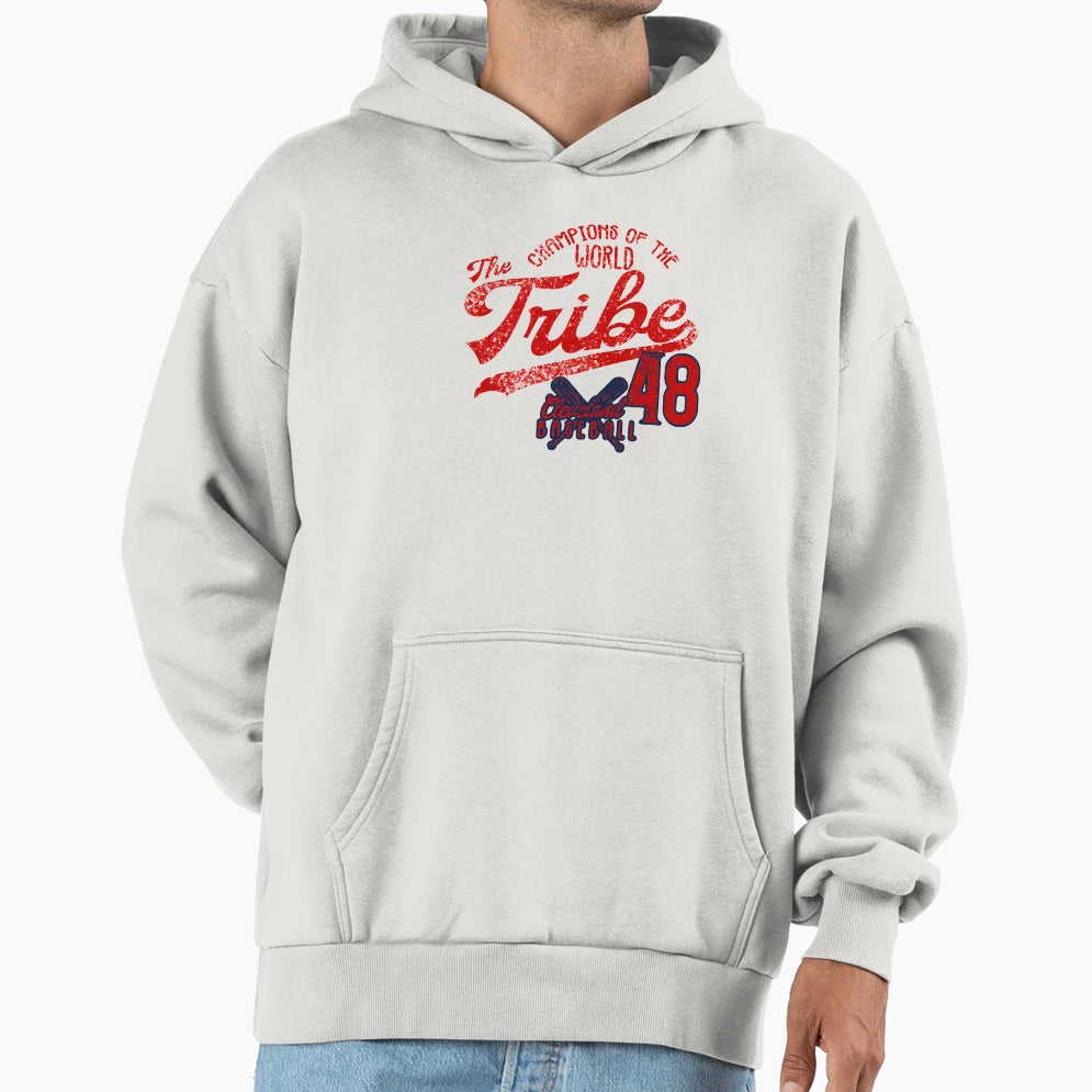 Cleveland Tribe 1948 Champions World Hoodie - Unique Graphic for Adults - T-Shirt, Sweatshirt, Hoodie