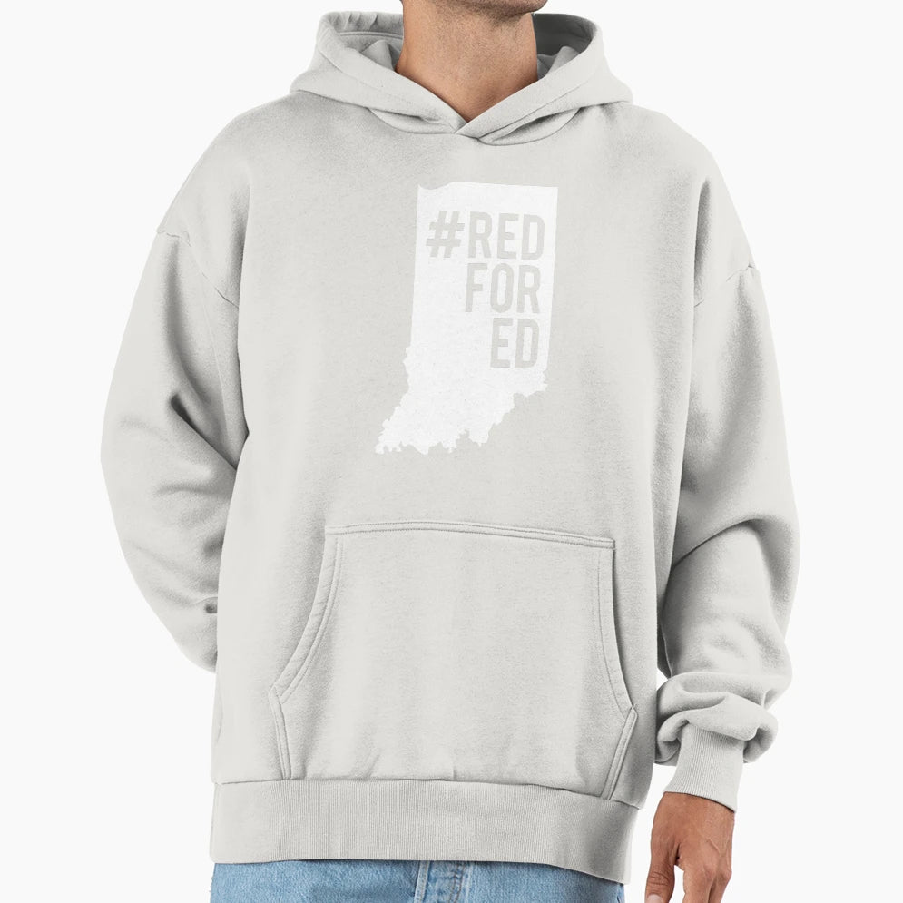 Red Ed Indiana Teacher Hoodie - Streetwear Style Unisex - T-Shirt, Sweatshirt, Hoodie