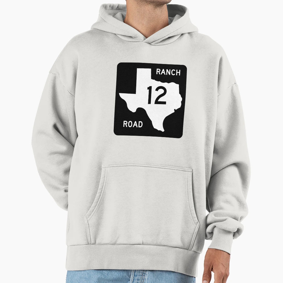 Texas Ranch To Market Road Rm 12 United Hoodie - Graphic Print for Adults - T-Shirt, Sweatshirt, Hoodie