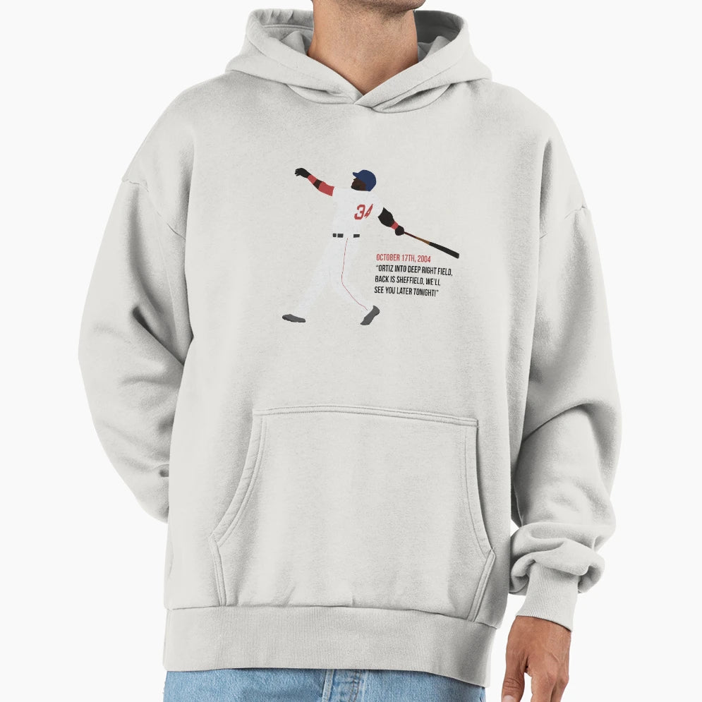 David Ortiz 2004 Hoodie - Fun Novelty Design for Adults - T-Shirt, Sweatshirt, Hoodie