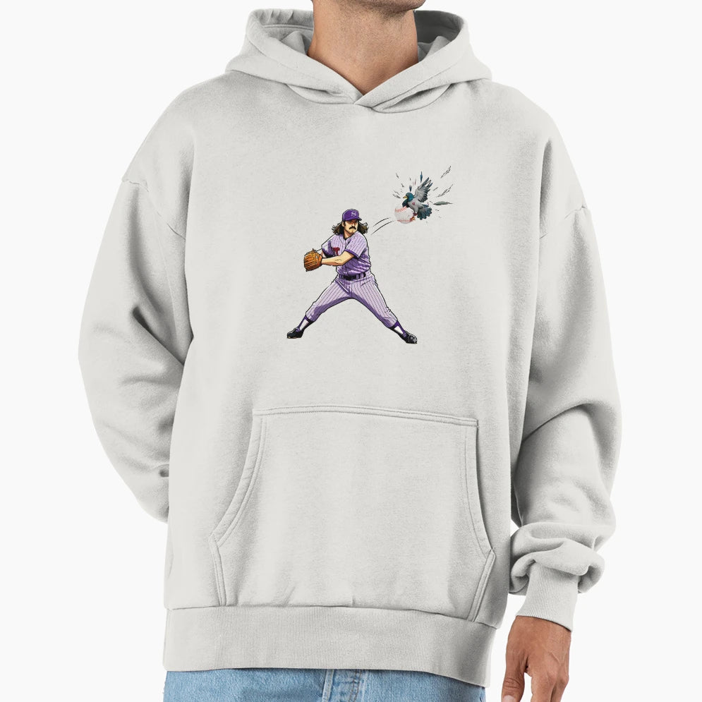 Randy Johnson Hits Bird Funny Baseball Hoodie - Streetwear Style for Adults - T-Shirt, Sweatshirt, Hoodie