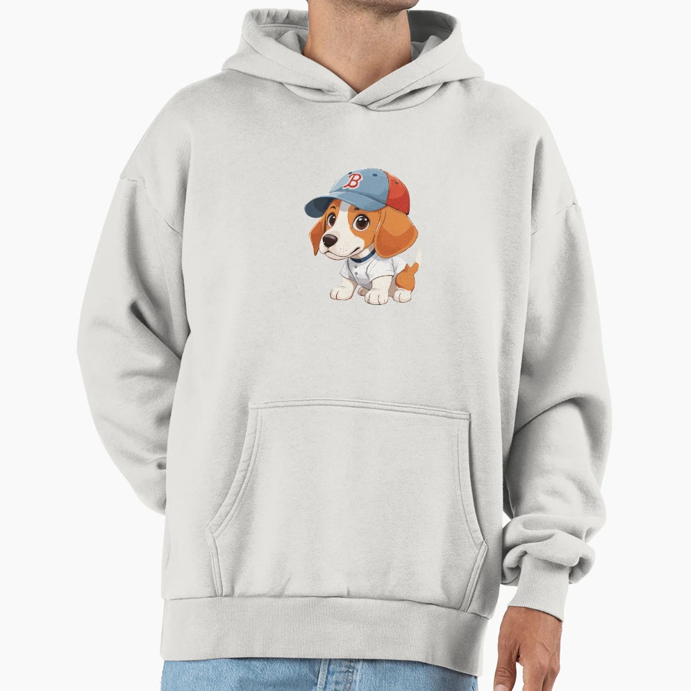 Litte Baseball Beagle Hoodie - Trendy Graphic Unisex - T-Shirt, Sweatshirt, Hoodie