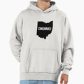 Cincinnati Ohio Silhouette Hoodie - Fun Novelty Design Unisex - T-Shirt, Sweatshirt, Hoodie