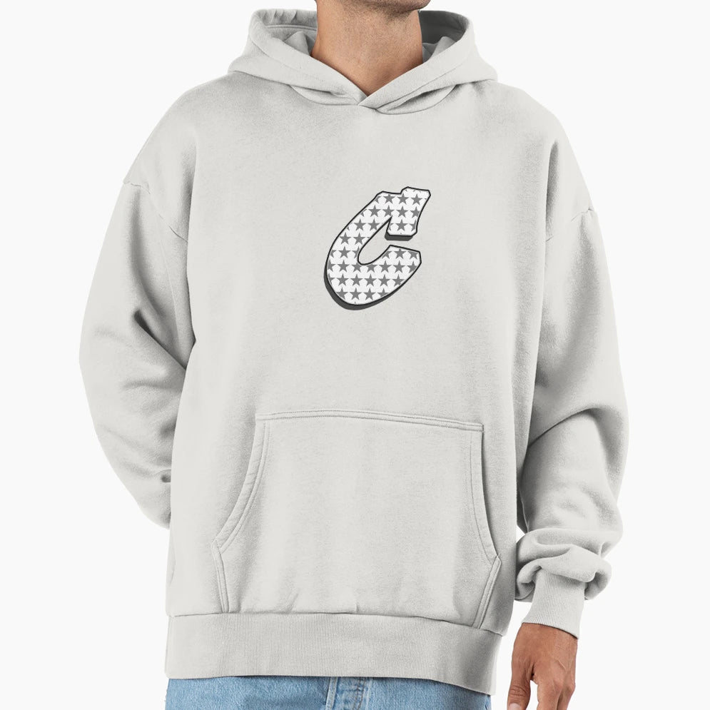 C Stars Grey Hoodie - Streetwear Style Unisex - T-Shirt, Sweatshirt, Hoodie