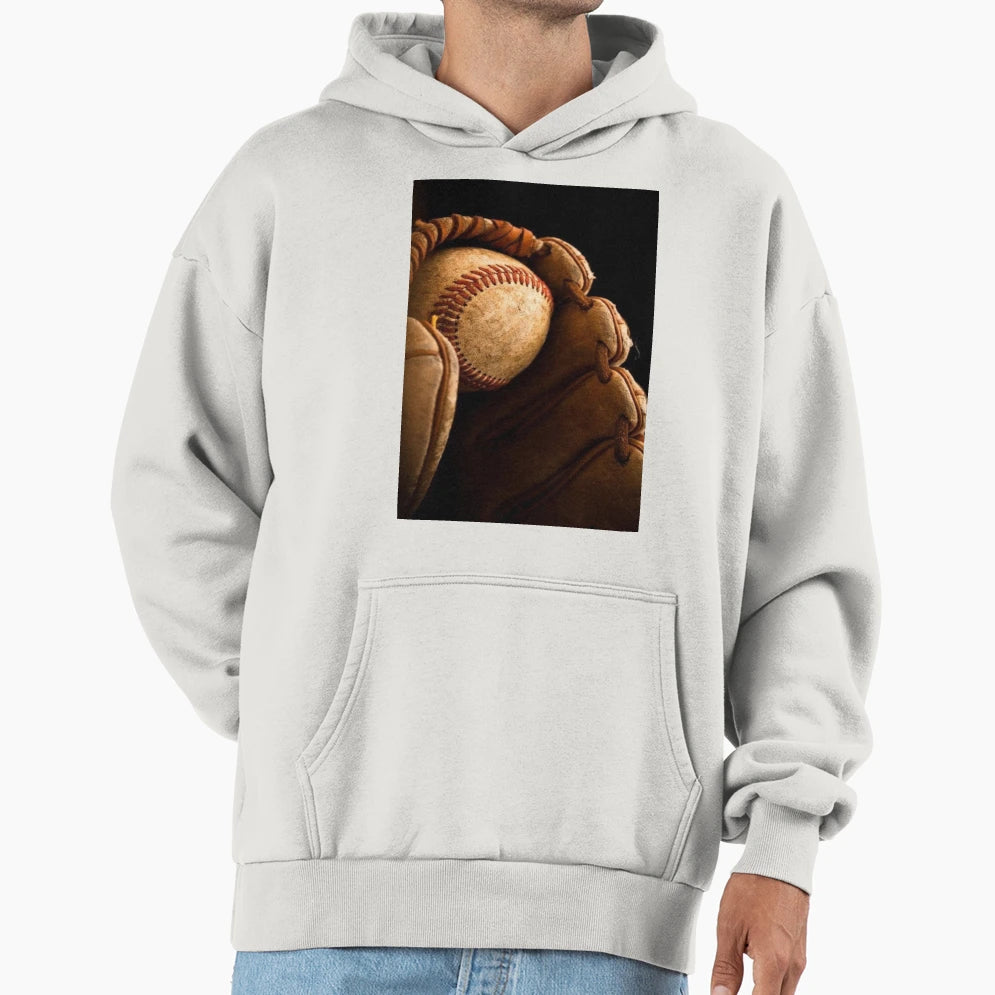 Basebal Baseball And Glove Hoodie - Casual Everyday Wear Unisex - T-Shirt, Sweatshirt, Hoodie
