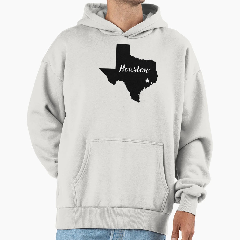 Houston Star Hoodie - Trendy Graphic Unisex - T-Shirt, Sweatshirt, Hoodie