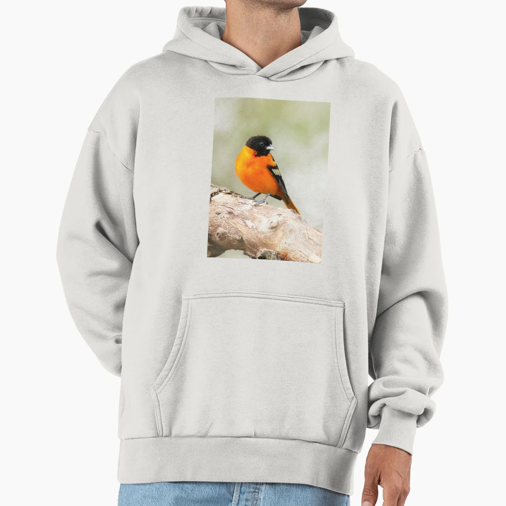 Baltimore Oriole Portrait Hoodie - Fun Novelty Design for Adults - T-Shirt, Sweatshirt, Hoodie