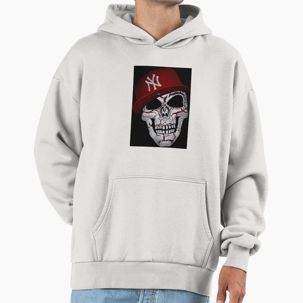 Bloody Skull Hoodie - Custom Art Print for Adults - T-Shirt, Sweatshirt, Hoodie