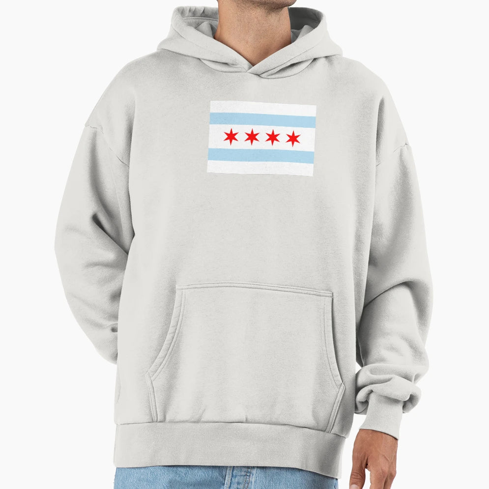 Flag Chicago Hoodie - Streetwear Style for Adults - T-Shirt, Sweatshirt, Hoodie