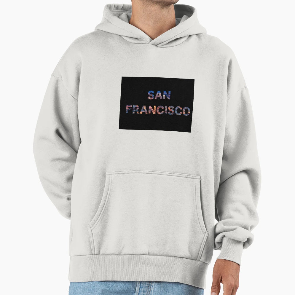 San Francisco Type City Life Black Hoodie - Fun Novelty Design Unisex - T-Shirt, Sweatshirt, Hoodie
