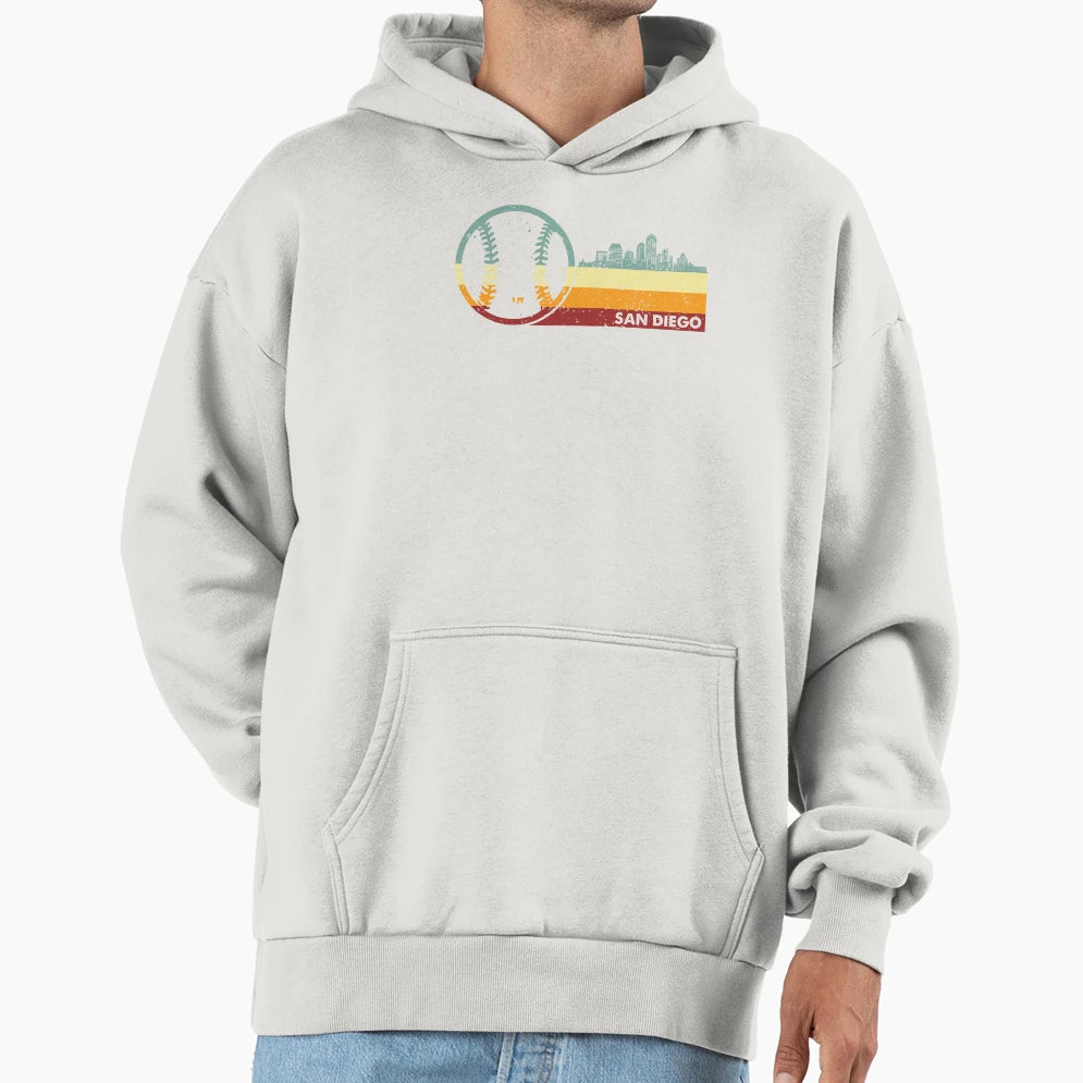 San Diego Baseball Hoodie - Trendy Graphic for Adults - T-Shirt, Sweatshirt, Hoodie