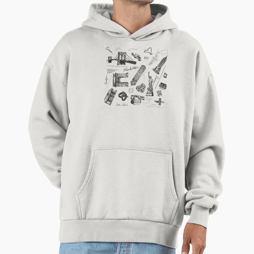 New York New York City Hoodie - Novelty Apparel for Adults - T-Shirt, Sweatshirt, Hoodie