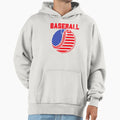 Red White Blue Baseball Mom Hoodie - Custom Art Print Men Women - T-Shirt, Sweatshirt, Hoodie