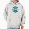 Seattle Baseball Ball Stitching Hoodie - Novelty Apparel for Adults - T-Shirt, Sweatshirt, Hoodie