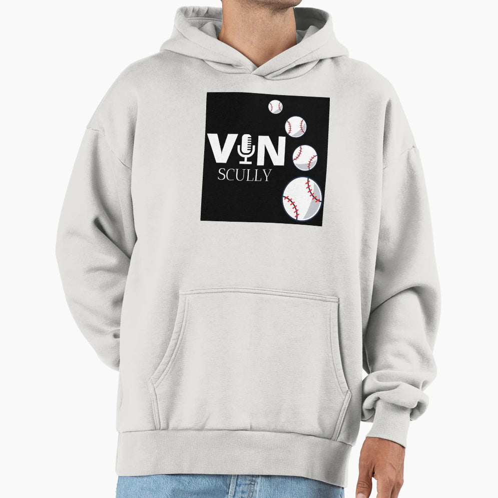 Vin Scully Hoodie - Casual Everyday Wear Men Women - T-Shirt, Sweatshirt, Hoodie