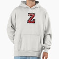Letter Z Distressed Two Color Black Hoodie - Aesthetic Graphic Men Women - T-Shirt, Sweatshirt, Hoodie