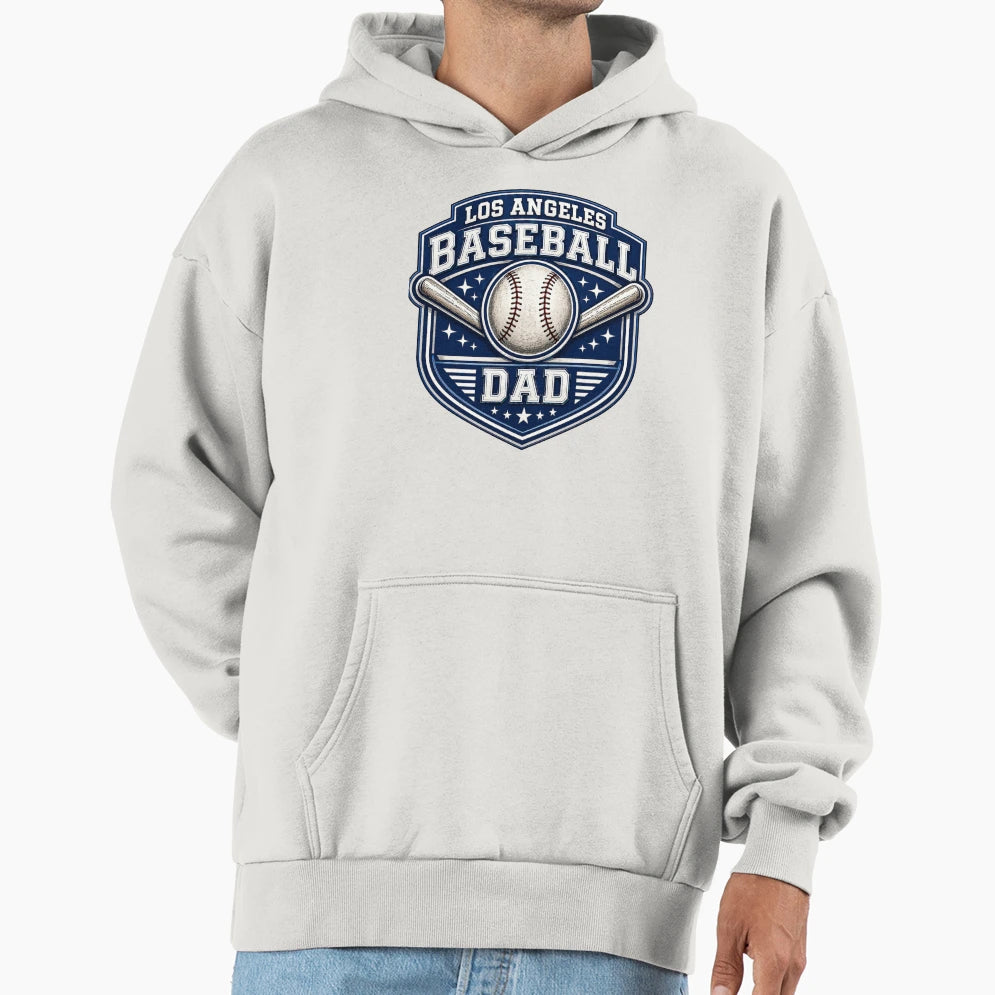 Los Angeles Baseball Dad Blue Baseball T-Shirt - Novelty Apparel Unisex - T-Shirt, Sweatshirt, Hoodie