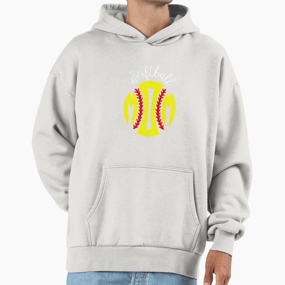 Softball Mom Hoodie - Fun Novelty Design Unisex - T-Shirt, Sweatshirt, Hoodie