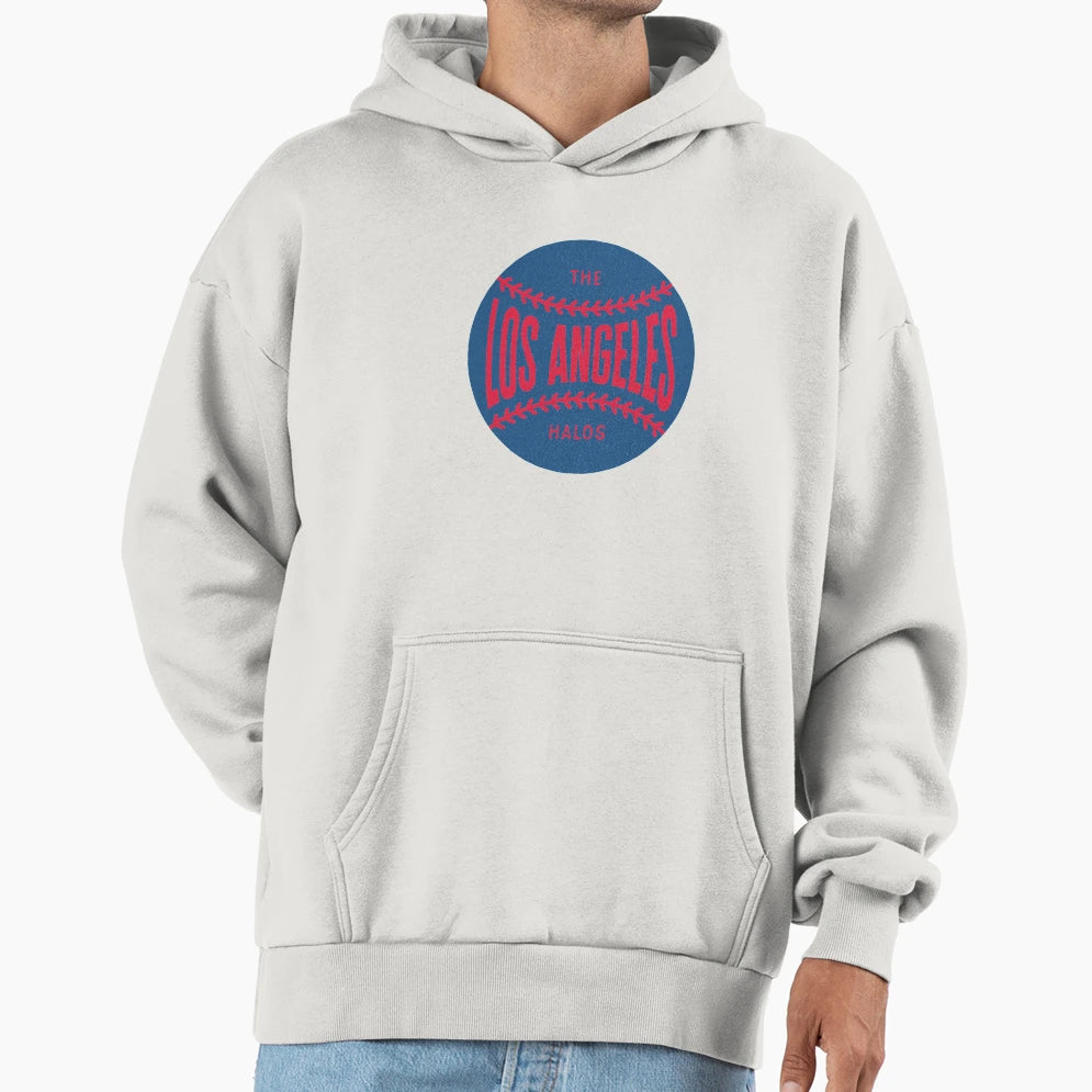 Los Angeles Baseball Ball Stitching Hoodie - Minimalist Print Men Women - T-Shirt, Sweatshirt, Hoodie