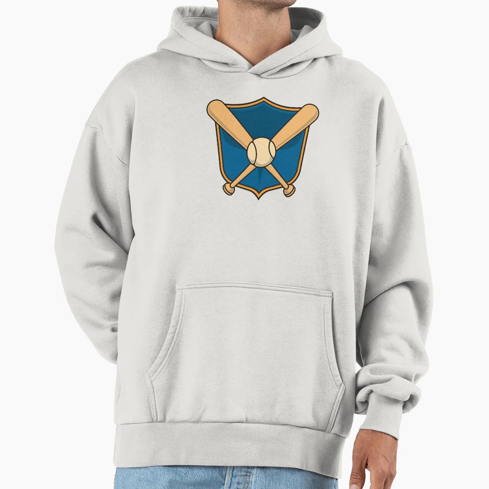 Baseball Shield Hoodie - Unique Graphic for Adults - T-Shirt, Sweatshirt, Hoodie