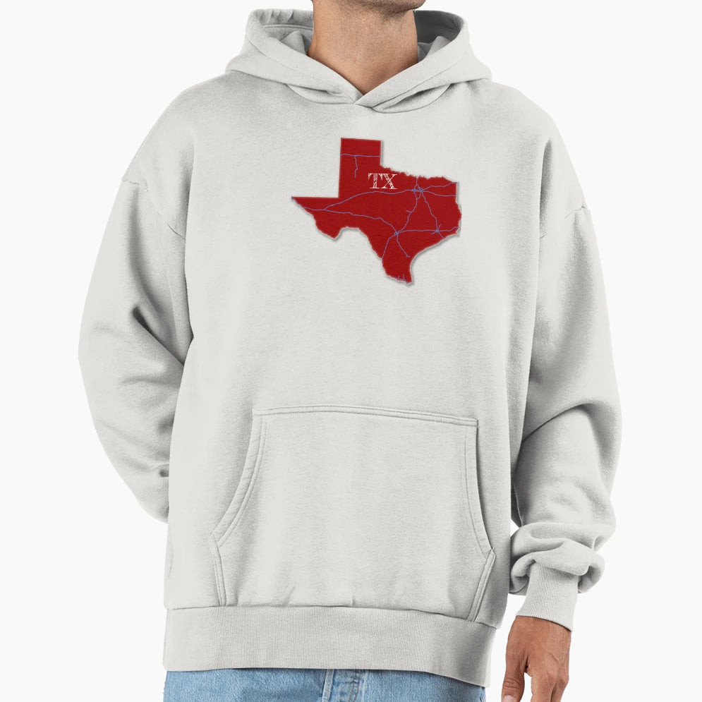 Texas Interstates Hoodie - Fun Novelty Design Men Women - T-Shirt, Sweatshirt, Hoodie