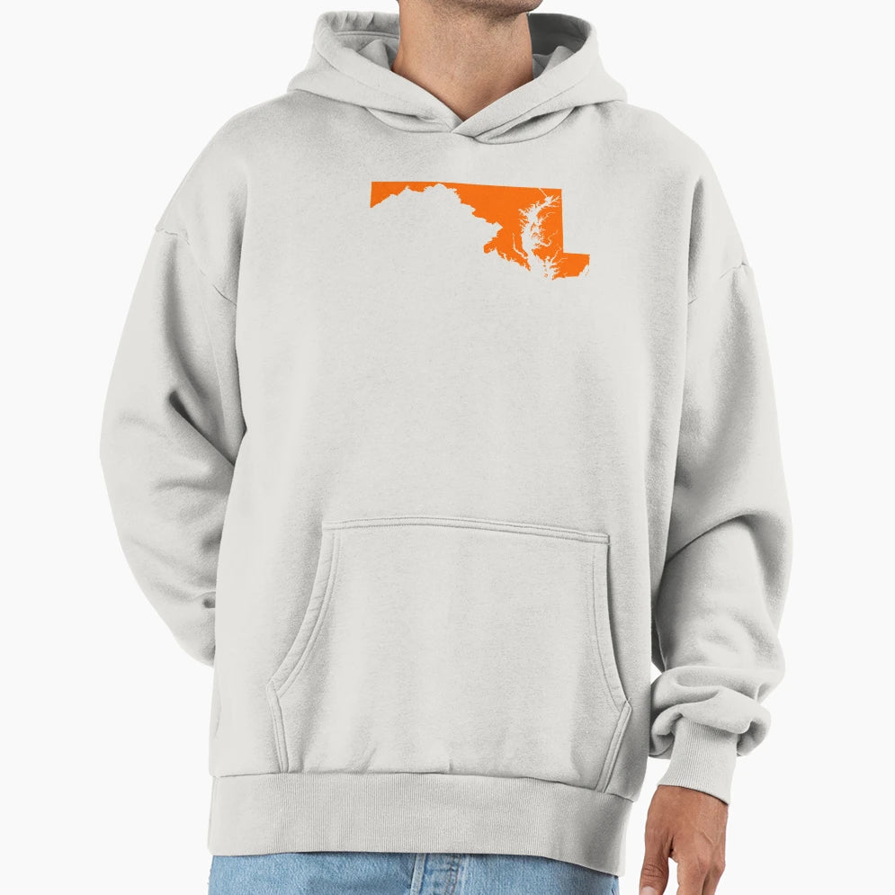 Orange Maryland Hoodie - Aesthetic Graphic Unisex - T-Shirt, Sweatshirt, Hoodie