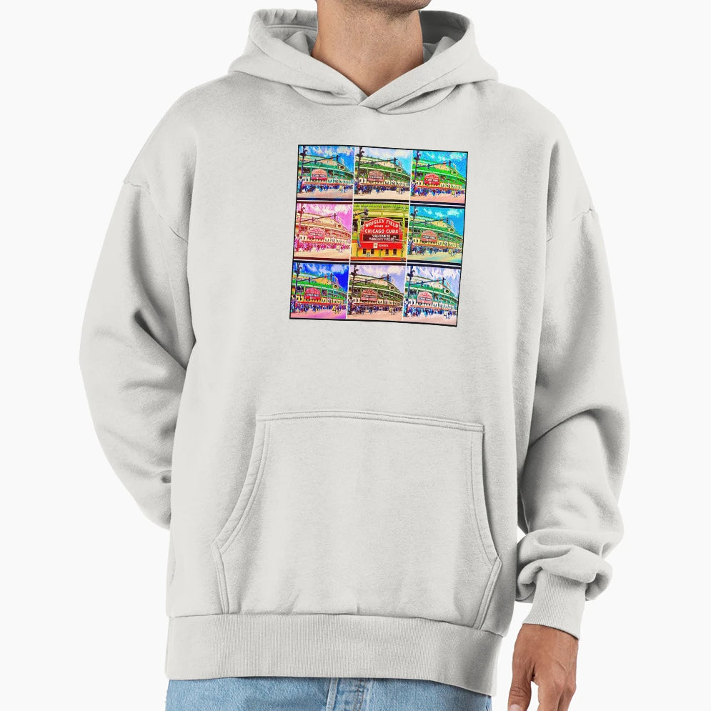Cubs Win Welcome To Wrigleyville Multi Hoodie - Novelty Apparel Unisex - T-Shirt, Sweatshirt, Hoodie