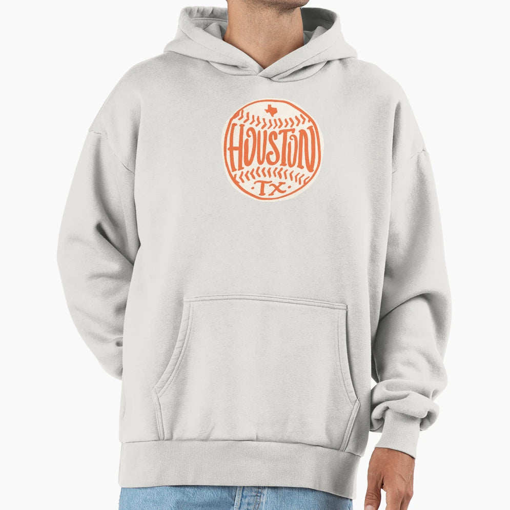 Houston Texas Hand Drawn Baseball Hoodie - Fun Novelty Design Unisex - T-Shirt, Sweatshirt, Hoodie