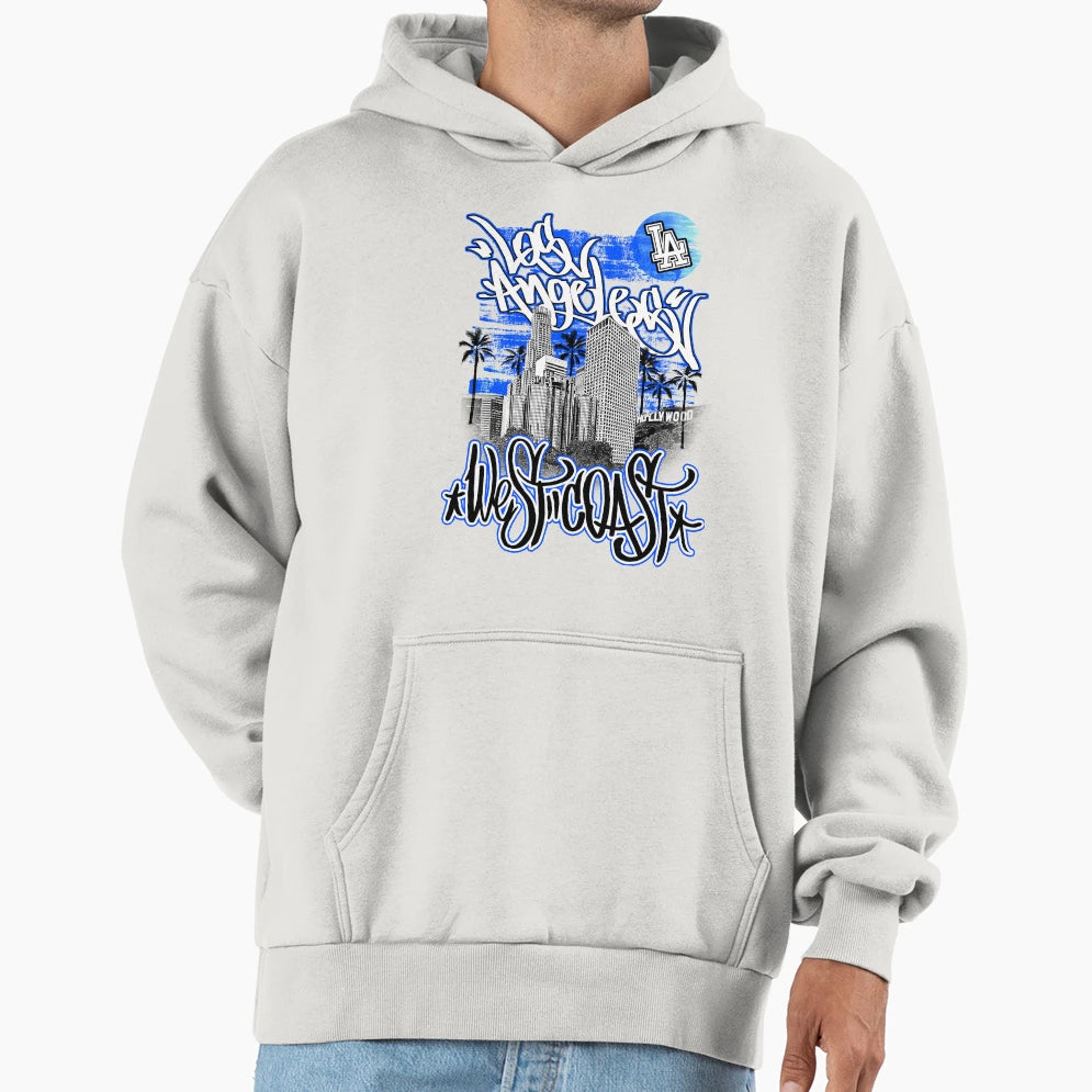 Los Angeles Buildings Hoodie - Minimalist Print Unisex - T-Shirt, Sweatshirt, Hoodie