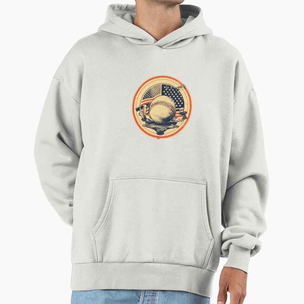 Baseball Hoodie - Casual Everyday Wear Men Women - T-Shirt, Sweatshirt, Hoodie