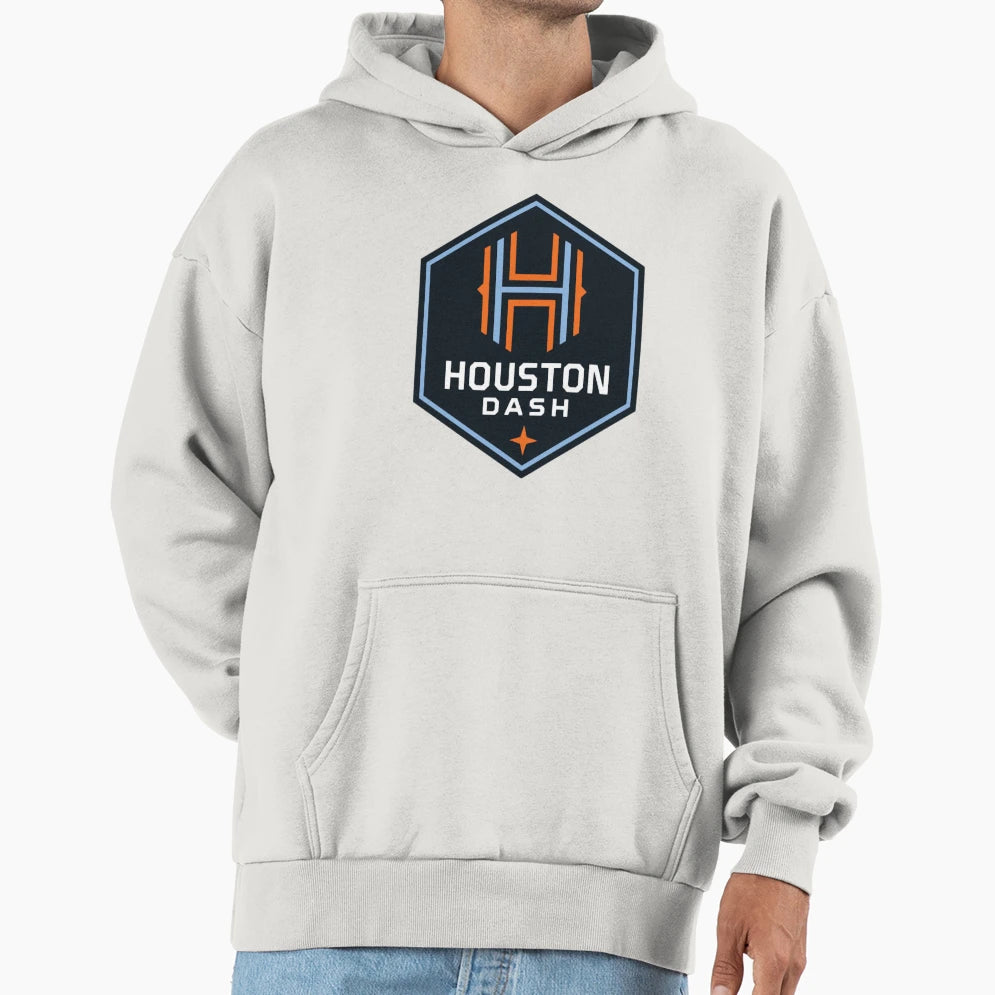 Soccer Team Logo Houston Dash Hoodie - Graphic Print for Adults - T-Shirt, Sweatshirt, Hoodie