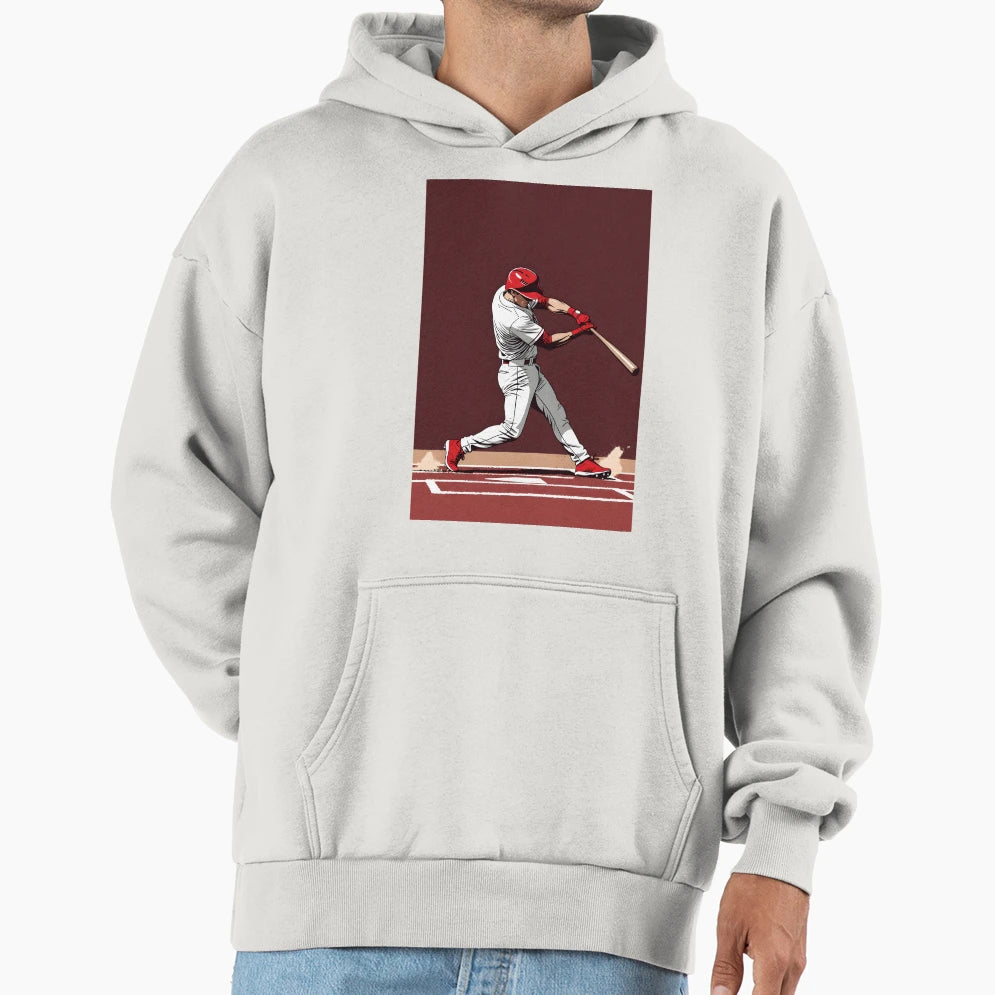Baseball Player Hoodie - Trendy Graphic Unisex - T-Shirt, Sweatshirt, Hoodie