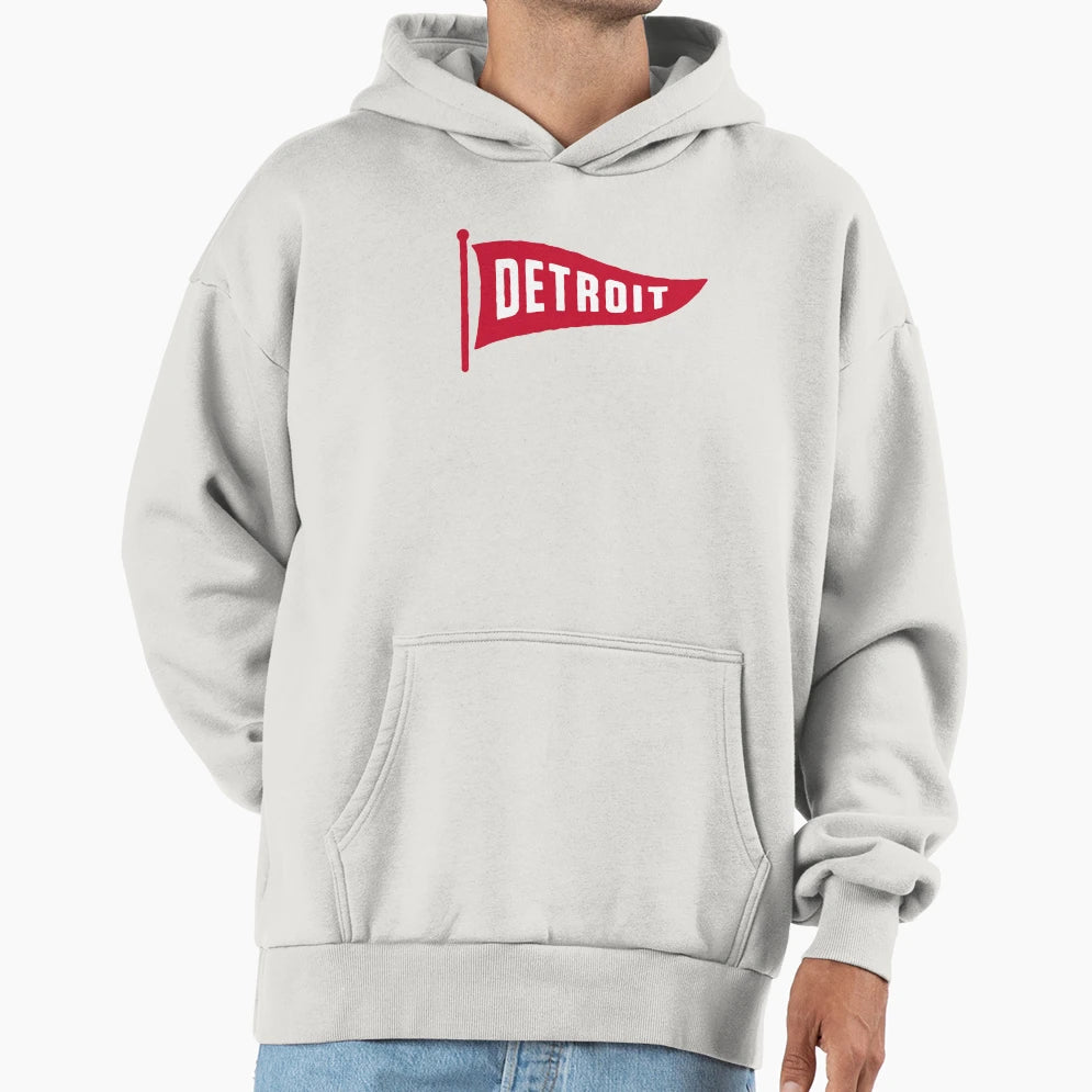 Detroit Pennant Hoodie - Custom Art Print for Adults - T-Shirt, Sweatshirt, Hoodie
