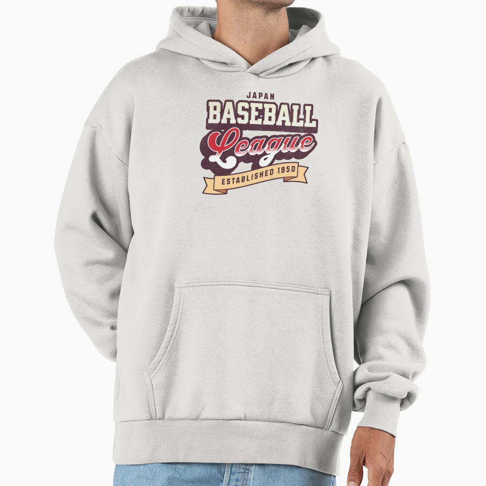 Japanese Baseball League Hoodie - Fun Novelty Design Men Women - T-Shirt, Sweatshirt, Hoodie