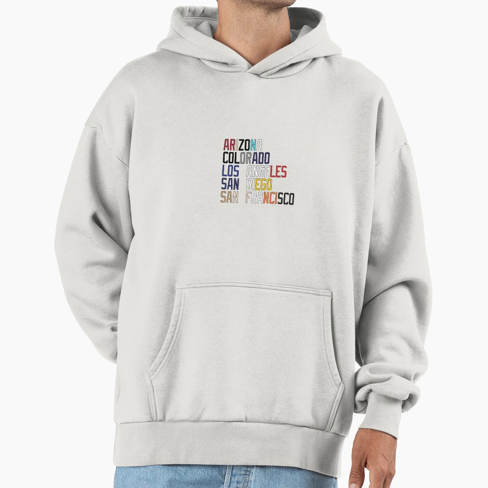 Nl West Team Colors And Locations Hoodie - Aesthetic Graphic Men Women - T-Shirt, Sweatshirt, Hoodie