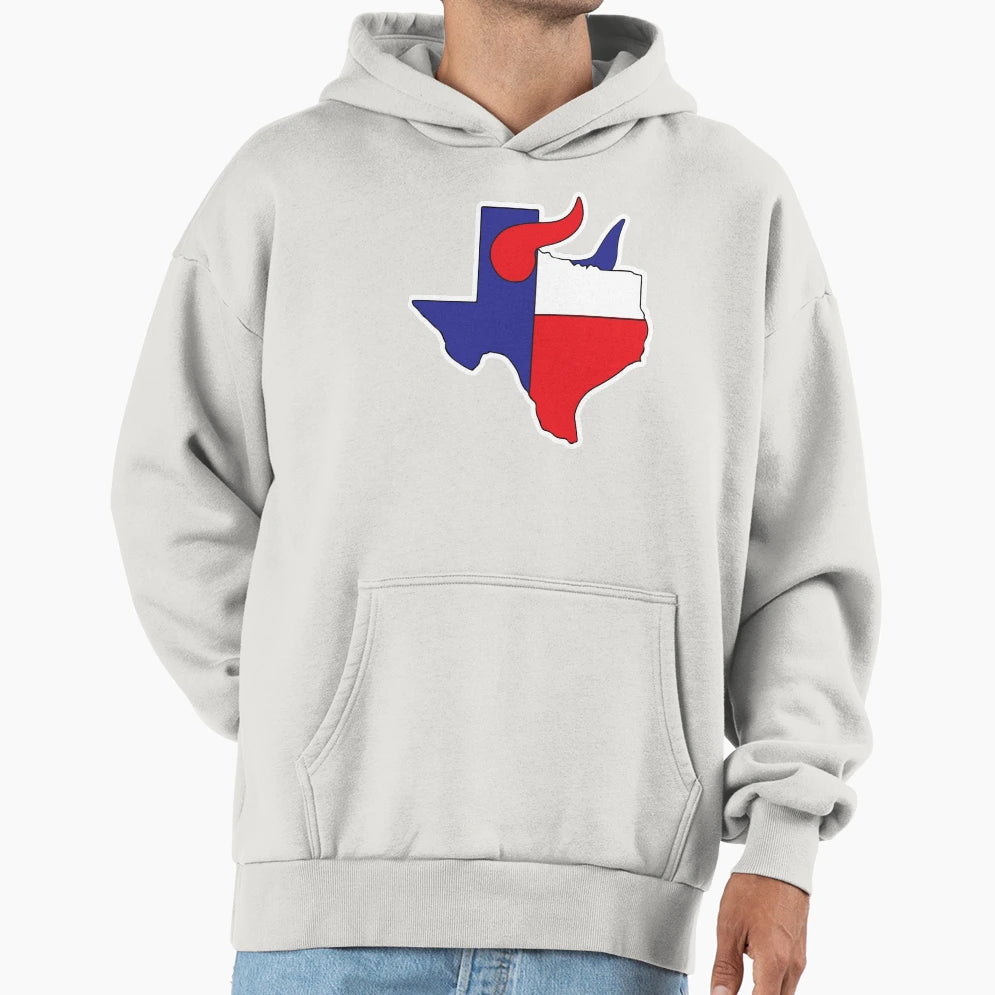 Texas Bull Horn State Hoodie - Fun Novelty Design Men Women - T-Shirt, Sweatshirt, Hoodie
